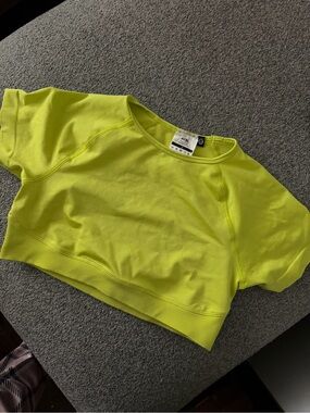 AYBL Neon Yellow Cropped Sweatshirt